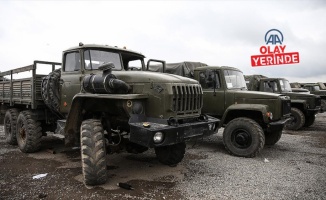 AA, Azerbaycan&#039;ın Ermenistan ordusundan ele geçirdiği askeri araçları görüntüledi