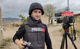 Savaş muhabirliği eğitimini alan gazeteciler Dağlık Karabağ cephesinde