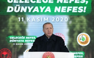 Cumhurbaşkanı Erdoğan: Hedefimiz 2023 yılı sonuna kadar 7 milyar fidanın toprakla buluşmasını sağlamak