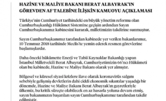 Cumhurbaşkanı Erdoğan&#039;ın, Bakan Albayrak’ın istifasını kabul ettiği açıklandı