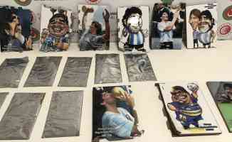 İstanbul Havalimanı&#039;nda Maradona&#039;nın tablolarının arkasına gizlenmiş kokain ele geçirildi