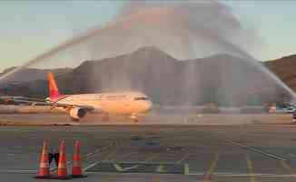 Gazipaşa-Alanya Havalimanı, Kish Air’in ilk seferini su takı ile karşıladı