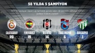 58 yılda 5 şampiyon