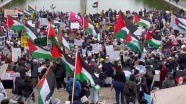 ABD&#39;nin başkenti Washington’da binlerce kişiden &#39;Filistin&#39;e destek&#39; gösterisi