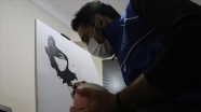 Afgan genç Mehmet Akif Ersoy sevgisini tabloya işledi