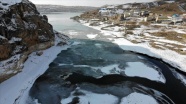 Ağrı&#039;daki Yazıcı Barajı kısmen buz tuttu
