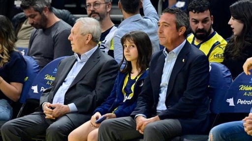 Ali Koç ile Aziz Yıldırım, Fenerbahçe Beko-Partizan maçını birlikte izledi