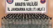 Amasya’da 107 şişe kaçak içki ele geçirildi