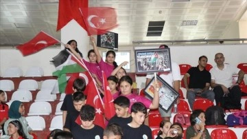 Amasya'da çocuk sporculardan Filistin'e destek