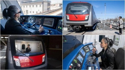 Ankara metrosunun 9 yıllık vatmanı Ayşe Özmen, mesleğini tutkuyla yapıyor