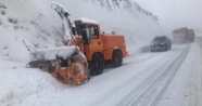 Antalya-Konya yolunda etkili kar yağışı