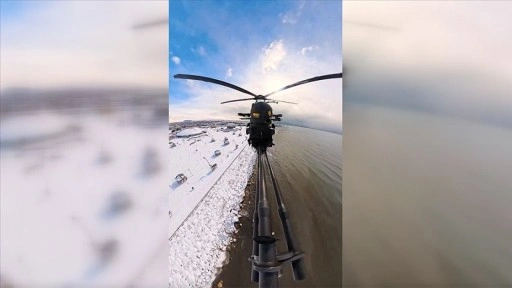 ATAK helikopterinin namlusuna yerleştirilen kamerayla kaydedilen görüntüler paylaşıldı