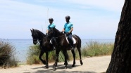 Aydın'daki milli parkın sahilleri atlı jandarma timine emanet