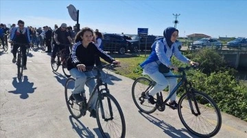 Bafra’da Kuş Cenneti’nde bisiklet turu düzenlendi