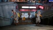Başkentte metro ve Ankaray istasyonlarında 'virüs' temizliği
