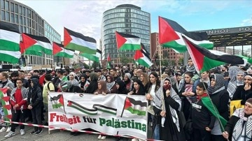 Berlin'de Filistin’e destek gösterisi yapıldı