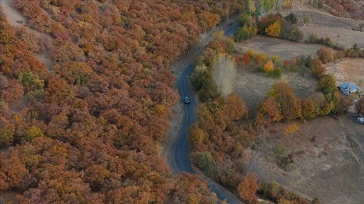 Bingöl'de sonbahar güzelliği dronla görüntülendi