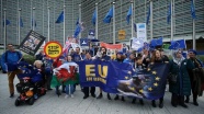 Brüksel'de Brexit karşıtı gösteri