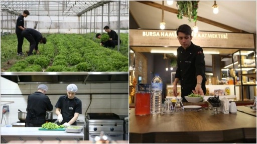 Bursa'da tarım lisesinin öğrencileri yetiştirdikleri ürünlerle iftar sofraları kuruyor