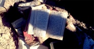 Çukurdan onlarca Kur'an-ı Kerim çıktı