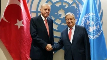 Cumhurbaşkanı Erdoğan, Birleşmiş Milletler Genel Sekreteri Guterres ile görüştü