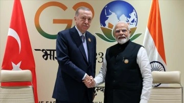 Cumhurbaşkanı Erdoğan, Hindistan Başbakanı Modi'yi kabul etti