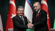 Cumhurbaşkanı Erdoğan ile Özbekistan Cumhurbaşkanı Mirziyoyev görüştü