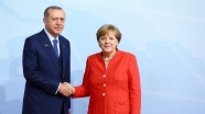 Cumhurbaşkanı Erdoğan Merkel ile görüşüyor