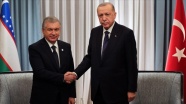 Cumhurbaşkanı Erdoğan, Özbekistan Cumhurbaşkanı Mirziyoyev ile görüştü