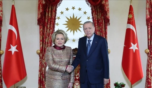 Cumhurbaşkanı Erdoğan, Rusya Federasyon Konseyi Başkanı Matviyenko'yu kabul etti