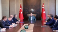Cumhurbaşkanı Erdoğan, Rusya Savunma Bakanını kabul ediyor