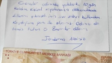 Depremde Düzce'ye gelen destek ekipleri konakladıkları yurtlarda öğrencilere not bıraktı