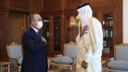 Dışişleri Bakanı Çavuşoğlu, Katar Emiri Şeyh Temim tarafından kabul edildi