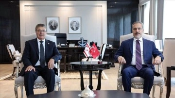 Dışişleri Bakanı Fidan, KKTC Başbakanı Üstel ile Ankara'da görüştü