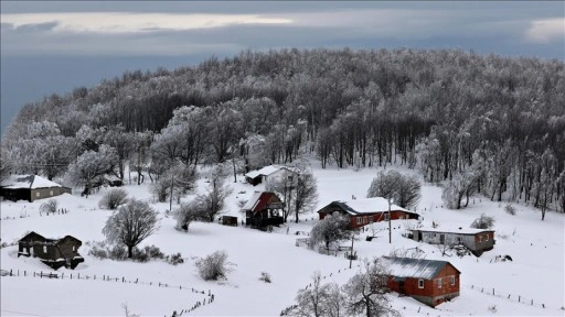 Doğaseverlerin uğrak noktası Kocadağ Yaylası beyaza büründü