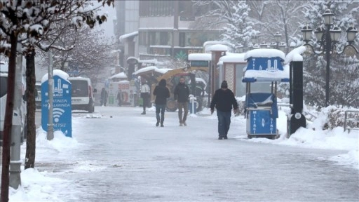 Doğu Anadolu'da kar yerini dondurucu soğuklara bıraktı