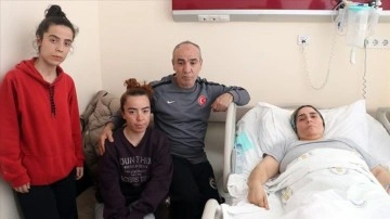 Enkazdan kardeşleri tarafından kurtarılan Hataylı depremzedenin tedavisi Edirne'de sürüyor