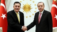 Erdoğan, Libya Başkanlık Konseyi Başkanı Serrac'ı kabul etti