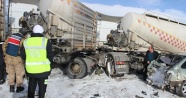 Erzurum’da 10 aracın karıştığı zincirleme trafik kazası: 1 ölü