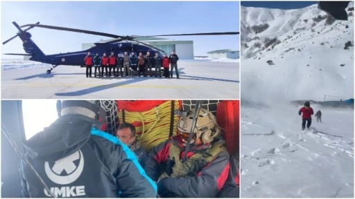 Erzurum'da 15 gündür haber alınamayan kişiye helikopterle ulaşıldı