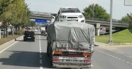 Eskişehir trafiğinde ilginç görüntü