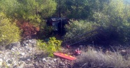 Fethiye'de arazöz uçuruma yuvarlandı: 5 yaralı