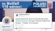 Frankfurt Başkonsolosluğundan polise 'PKK' tepkisi