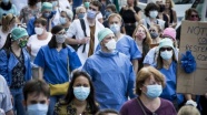 Fransa&#039;da sağlık çalışanlarının düzenlediği gösteride olaylar çıktı