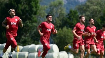 Galatasaray'ın Avusturya kampında futbolcuların antrenmandaki hırslı görüntüsü dikkati çekti