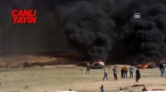 Gazze sınırından duman ve özgürlük sloganları yükseliyor