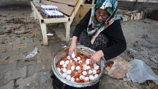 Iğdır'da renk renk süslenen yumurtalar nevruza 'renk' katıyor