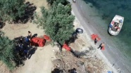Gemlik Körfezi'nde 'drone' destekli kaçak midye operasyonu
