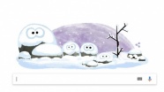 Google'dan kış gün dönümüne özel logo