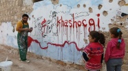 İdlibli grafiti sanatçısından Kaşıkçı'yla dayanışma resmi